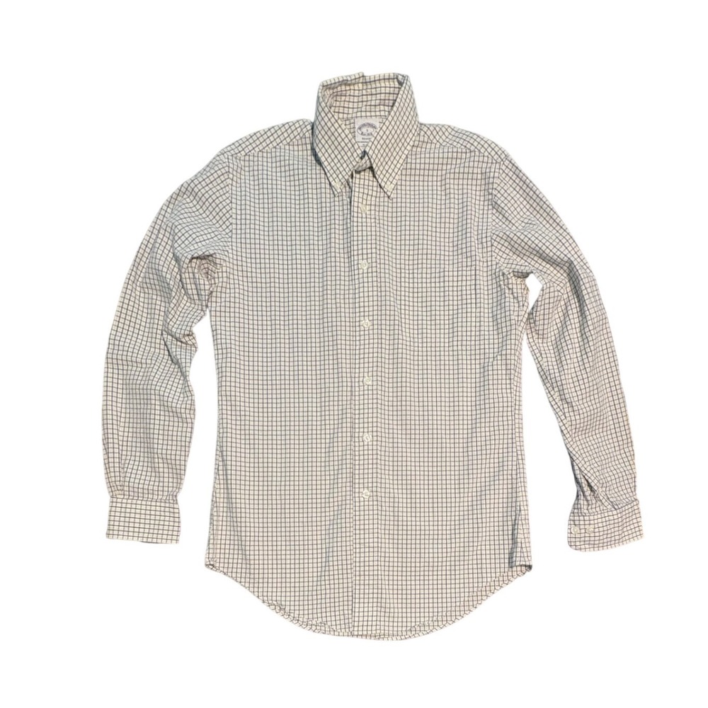 Brooks Brothers Regent Fit Tattersall Check Button Down Shirt Mens Small
